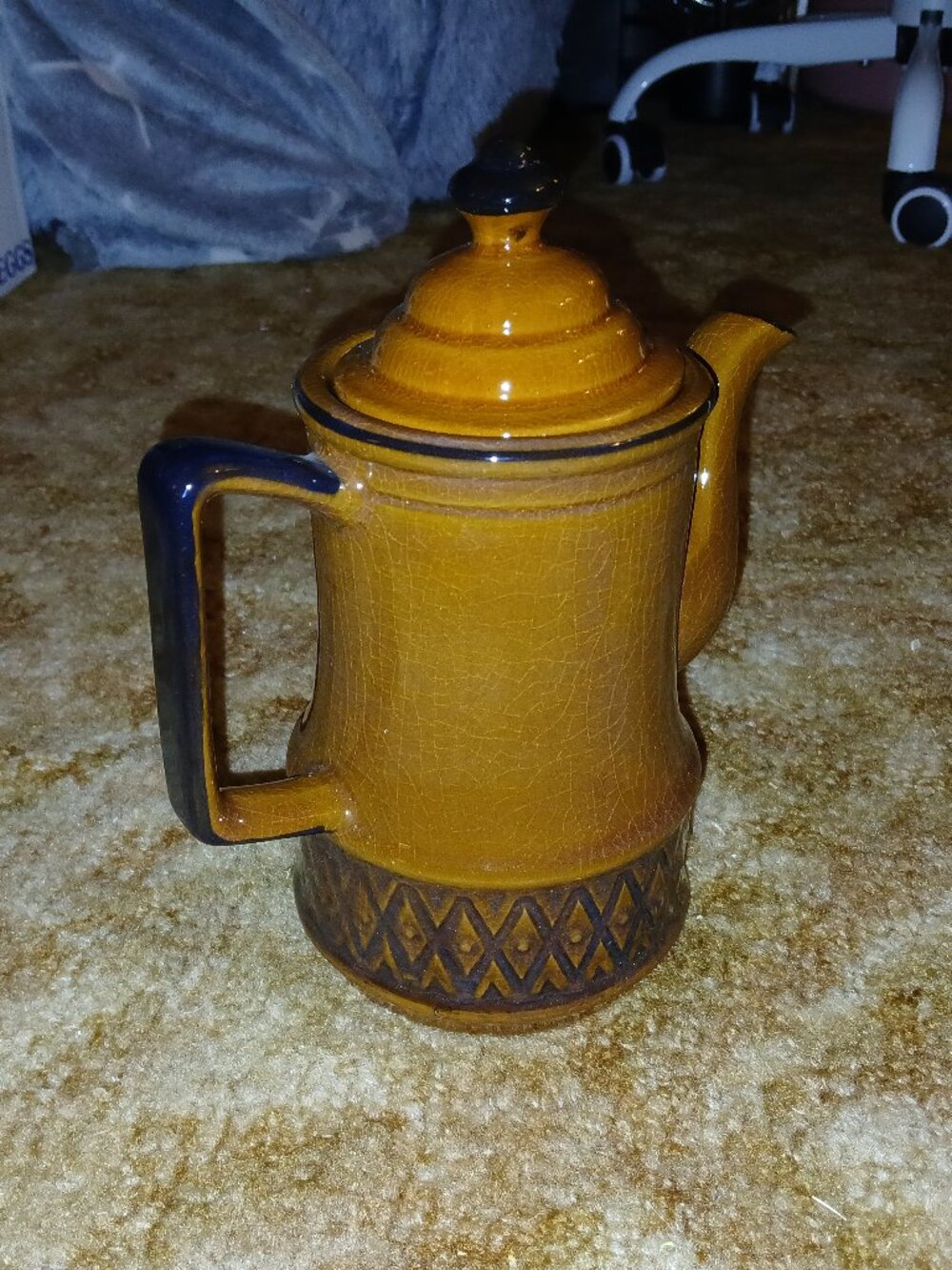 Antique Vintage Made in Japan Brown Tones Mid Century Modern Ceramic Teapot